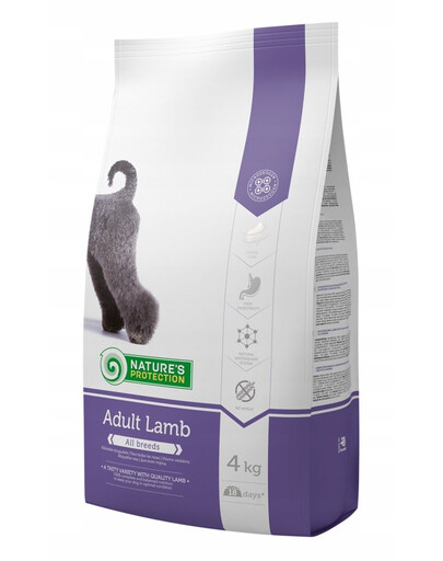NATURE'S PROTECTION  SUAUGUSIŲ ŠUNŲ SAUSAS MAISTAS SU ĖRIENA 4 kg