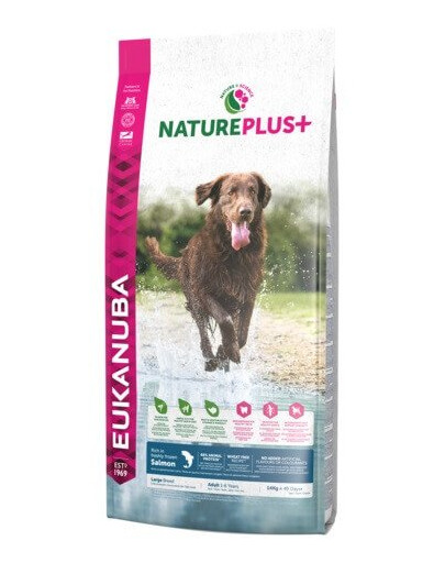 EUKANUBA Nature Plus+ Adult Large Breed Rich in freshly frozen Salmon 2,3 kg