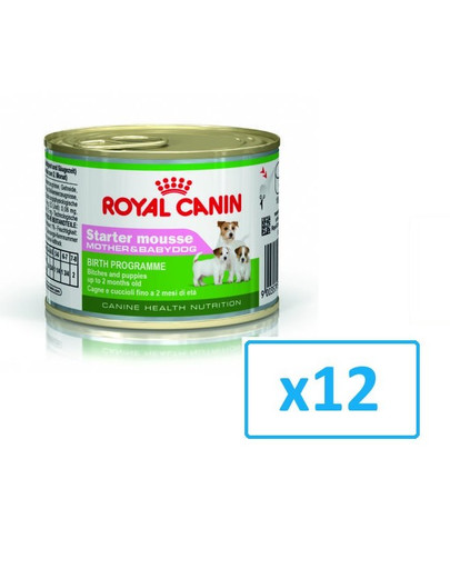 ROYAL CANIN Starter Mousse Mother & Babydog konservai 195 g x 12 vnt.