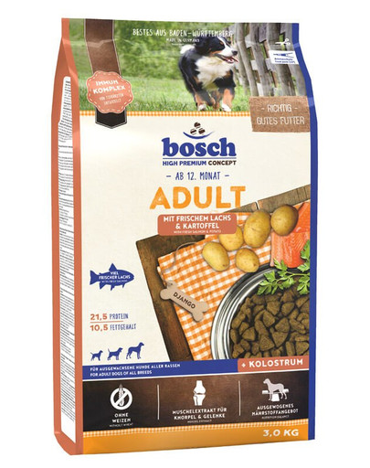 Bosch Adult Salmon&Potato su lašiša ir bulvėmis3 kg