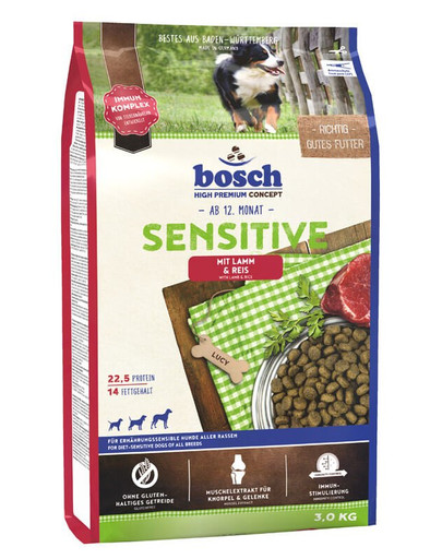 Bosch Sensitive su ėriena ir ryžiais 3 kg