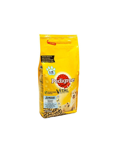 PEDIGREE sausas ėdalas šuniukams vištiena ir ryžiais 6 x 2,2 kg