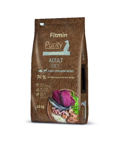 FITMIN Dog Purity Adult Rice Fish & Venison 12 kg