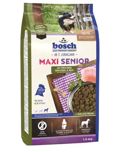 Bosch Maxi Senior su paukštiena ir ryžiais 1 kg