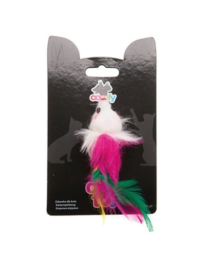 Comfy žaislas Mini pelė su plunksna 9 cm