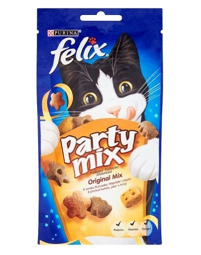 FELIX Party Mix Orginal Mix su vištiena, sūriu ir kalakutiena 60 g