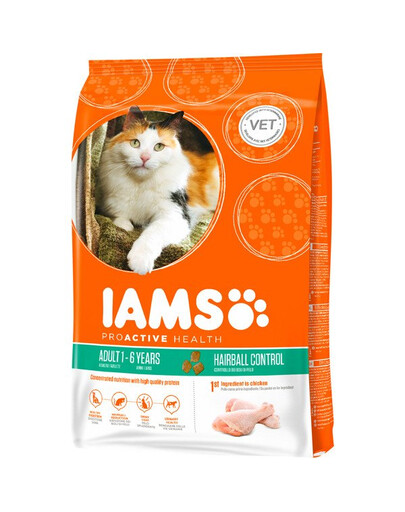 IAMS Cat adult all breeds hairball control chicken 850 g