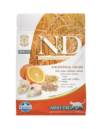 FARMINA N&D Low Grain Fish & Orange Adult Cat 5 kg