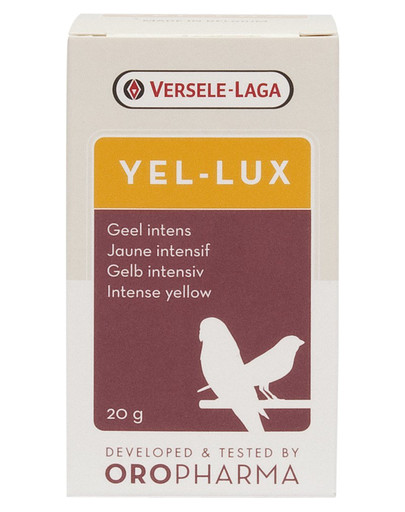 Versele-Laga Yel-Lux - natūrali priemonė paukščiams geltonai spalvai ryškinti 20 g