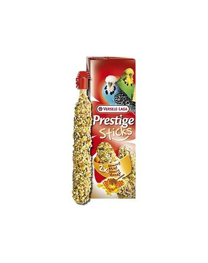 Versele-Laga Prestige Sticks Budgies Honey 60 g - burbuolės su medumi banguotosioms papūgėlėms