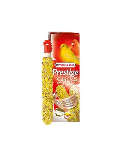 Versele-Laga Prestige Sticks Canaries Eggs & Oyster shells 60 g - burbuolės su kiaušiniais ir austrių kiautais papūgoms