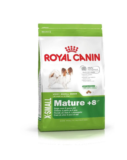 ROYAL CANIN X-Small Adult 8+ 1.5 kg sausas maistas vyresniems nei 8 metų šunims, labai mažos veislės
