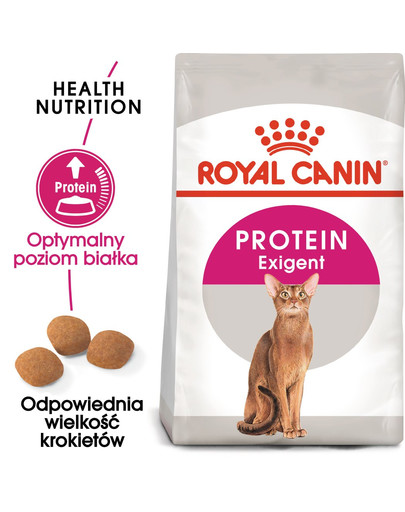 ROYAL CANIN Exigent Protein Preference 42 sausas maistas suaugusioms, išrankioms katėms, kurį sudaro baltymai. 4 kg