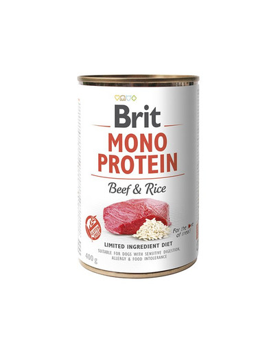 BRIT Brit Mono Protein Beef & Rice konservai su jautiena ir ryžiais 400 g