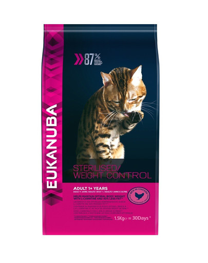EUKANUBA Cat Veterinary Diets Dryweight Diabetic Control Adult All Breeds 1.5 kg