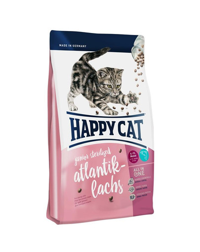 HAPPY CAT Supreme Junior Sterilised su atlantine lašiša 10 kg