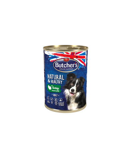 BUTCHER'S Natural&Healthy Dog su kalakutienos gabalėlais 400 g