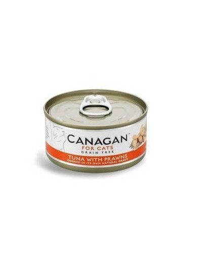 CANAGAN Cat Tuna with Prawns 75 g šlapias kačių maistas, tunas ir krevetės