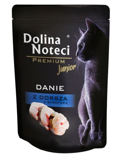 DOLINA NOTECI Premium Junior Danie z dorsza i sardynek dla kociąt 85 g