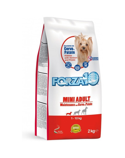FORZA 10 Mini Maintenance elniena ir bulvės sausas maistas suaugusiems mažų veislių šunims 2 kg