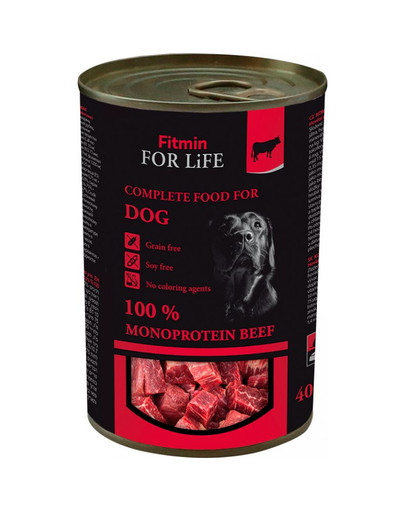 FITMIN For Life Dog Beef šunų maistas be grūdų , jautiena 400 g