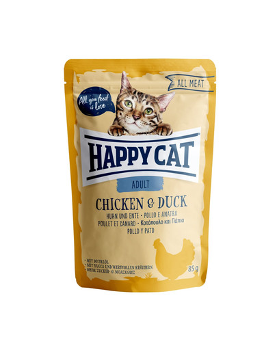 HAPPY CAT All Meat Adult Huhn & Ente 85 g vištiena ir antis