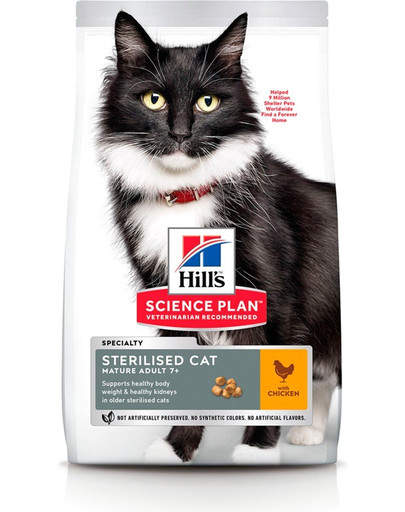 HILL'S Science Plan Feline Mature Adult sterilised cat chicken 3 kg