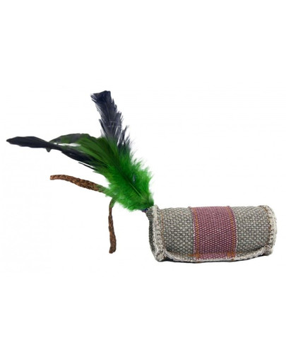BARRY KING Volelis su plunksna ir žolės virve pagamintas iš tvirtos medžiagos pilka / violetinė 4 x 9,5 cm