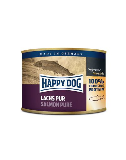 HAPPY DOG Lašišos šlapias maistas su gryna lašiša 190 g