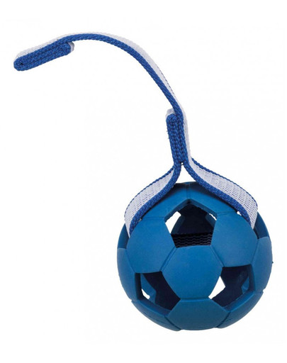 TRIXIE kamuoliukas su virvė  šuniukuu Sporting natūralus kaučiukas 7 cm/22 cm