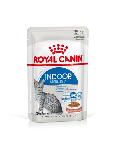 ROYAL CANIN Sterilised Indoor in Gravy 12 x 85 g šlapias maistas kastruotoms naminėms katėms