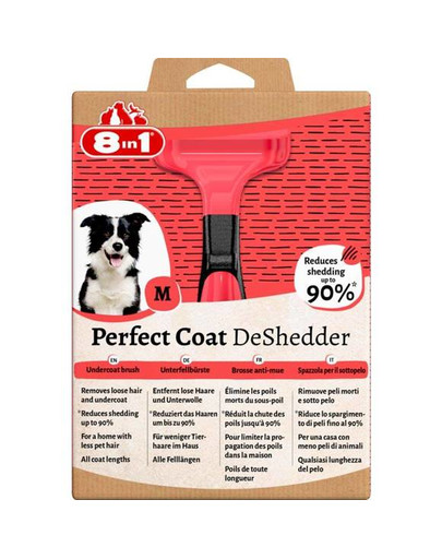 8IN1 Perfect Coat DeShedder Dog M - šukų šukavimo įrankis šunims M