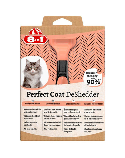 8IN1 Perfect Coat DeShedder Cat - priežiūros priemonė katei