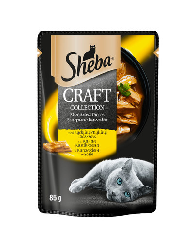 SHEBA Sheba Craft Collection Paukštienos patiekalų pasirinkimas Kačių maistas padaže 12x85g