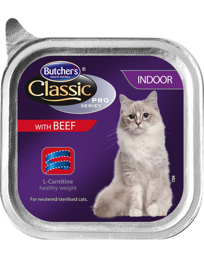 BUTCHER'S Classic Indoor Cat su jautienos paštetu 100 g