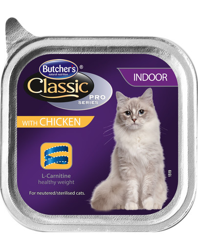 BUTCHER'S Classic Indoor Cat su vištienos paštetu 100 g