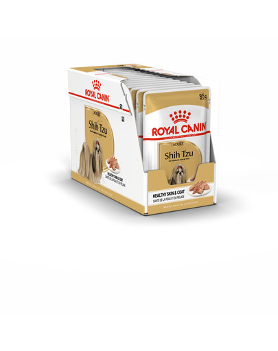 ROYAL CANIN Shih Tzu Adult Loaf šlapias maistas 12 x 85 g gabalėliai padaže, skirti suaugusiesiems ših tzu šunims