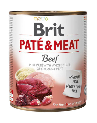 BRIT Pate & Meat beef 400 g Grynas jautienos šlapias šunų maistas