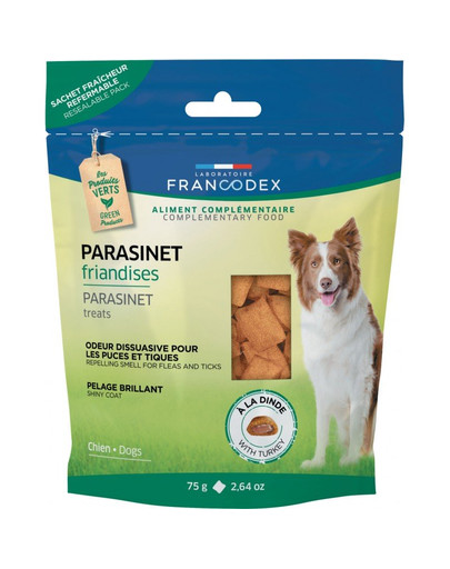 FRANCODEX Skanėstas šunims nuo parazitų 75 g