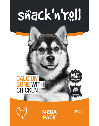 SNACK & ROLL Calcium Bone with Chicken Kalcio kubas su vištiena 200 g