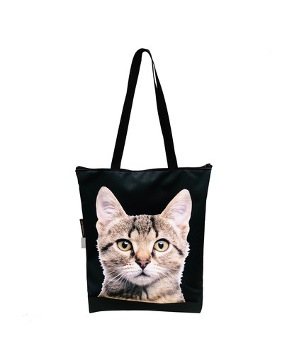 FERA Klasikinis pirkinių krepšys  Pilka katė