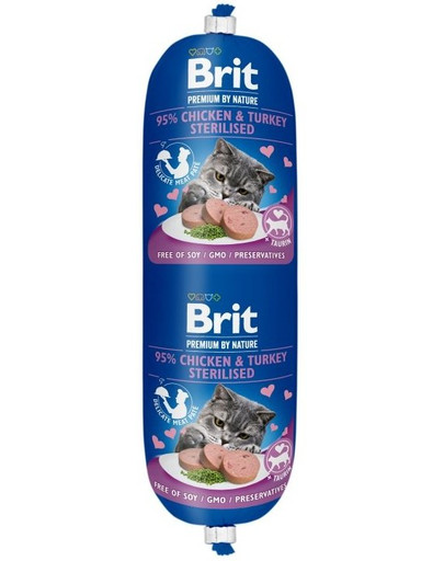 BRIT Cat sausagevištiena ir antiena 180 g šlapias maistas kastruotoms katėms