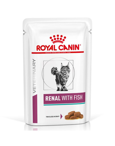 ROYAL CANIN Renal Feline tunas 85 g drėgno maisto katėms, sergantiems lėtiniu inkstų nepakankamumu