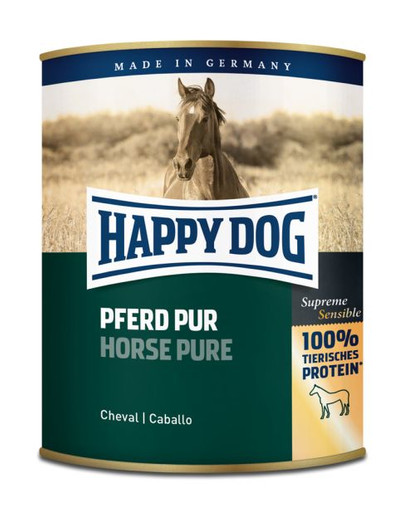 HAPPY DOG Wild Pur Žirgo mėsos šlapias maistas su gryna arklio mėsa 800 g