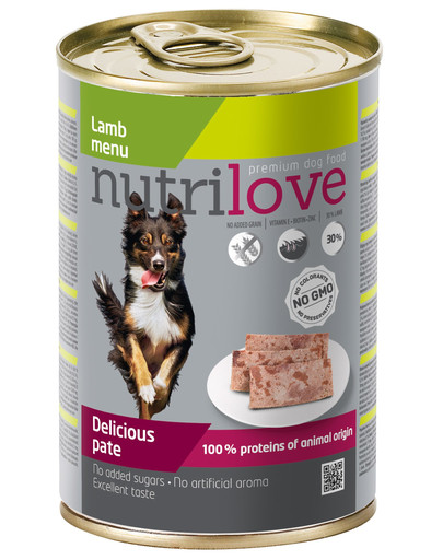 NUTRILOVE Premium Avinėlio šunų paštetas 400g