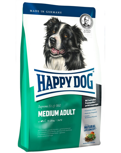 HAPPY DOG Fit & well adult medium 25 kg (2 x 12.5 kg)