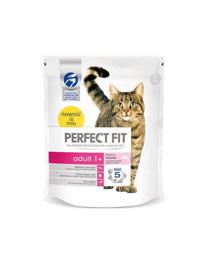 PERFECT FIT (Adult 1+) 3 x 750g Turtingas lašiša - sausas maistas suaugusioms katėms