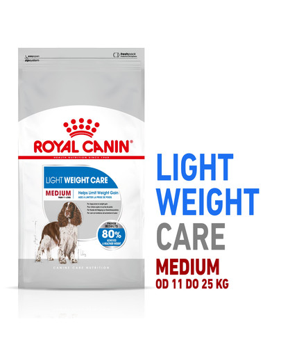 ROYAL CANIN Medium Light Weight Care sausas maistas suaugusių vidutinių veislių šunims, linkusiems į antsvorį 20 kg (2 x 10 kg)