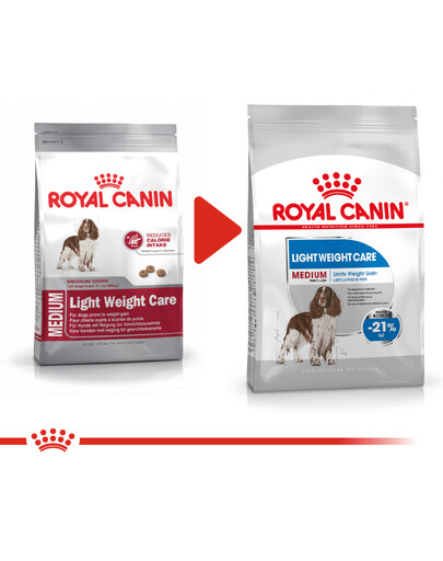 ROYAL CANIN CCN Medium Light Weight Care sausas ėdalas suaugusiems vidutinių veislių šunims, linkusiems į antsvorį 18 kg (2 x 9 kg)