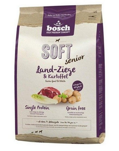 BOSCH Soft Senior Ožka ir bulvės 12,5 kg + treniruočių skanėstai su elnienia 300 g
